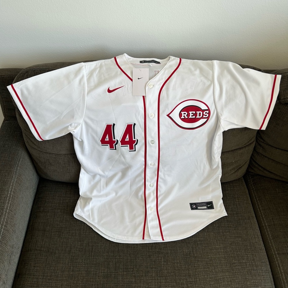 Nike Authentic Cincinnati Reds Elly De La Cruz #44 White MLB Jersey Men’s Sz: L